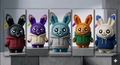 Set of five zelvero dolls