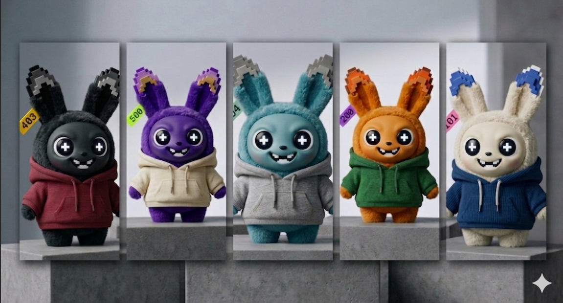 Set of five zelvero dolls